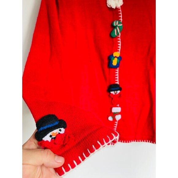 Vintage Victoria Jones Xmas Knit Sweater sz M - Picture 3 of 6